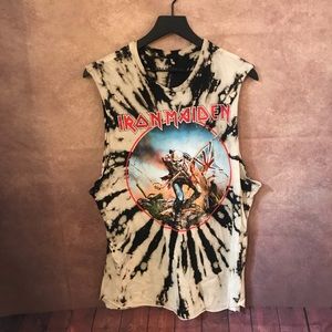 Iron Maiden tie dye tank top